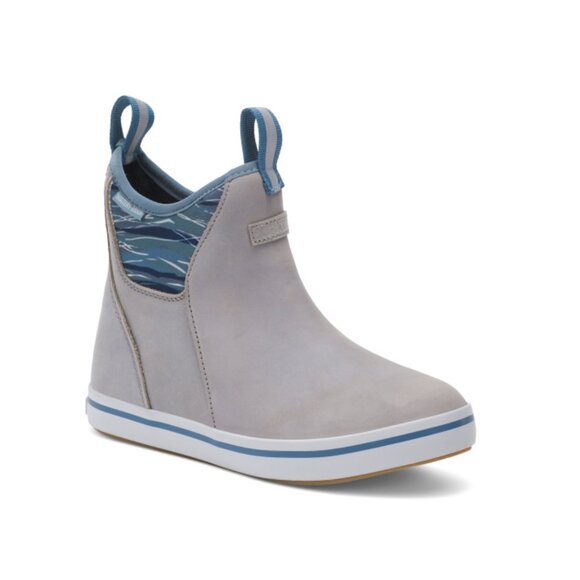 XTRATUF Grey Leather Ankle Deck Boots - Picture 1 of 2